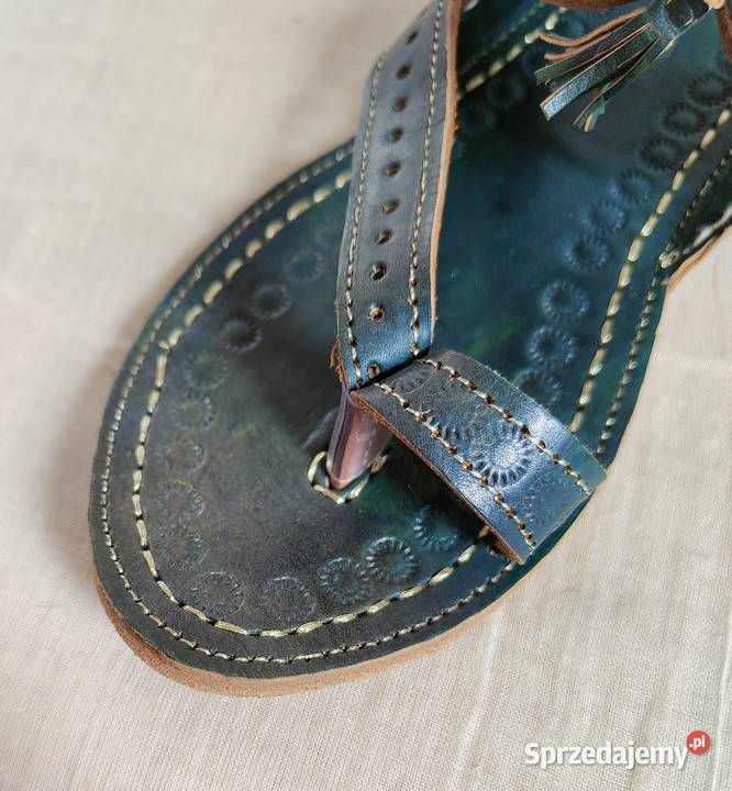 Skórzane japonki kohalpuri 38 orientalne boho Szczecin sprzedam