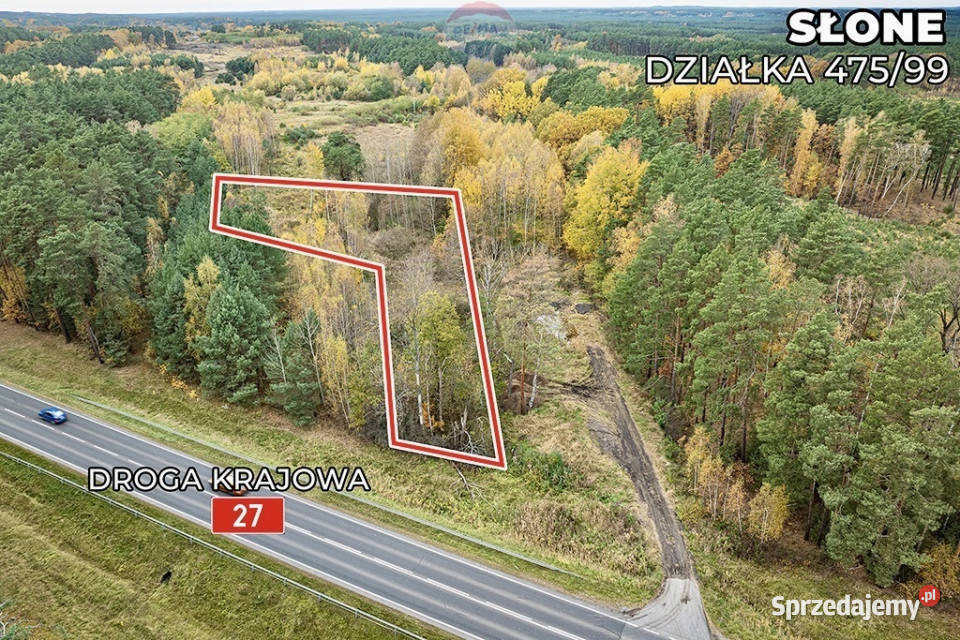Na sprzedaż działka drodze 27 z MPZG Słone