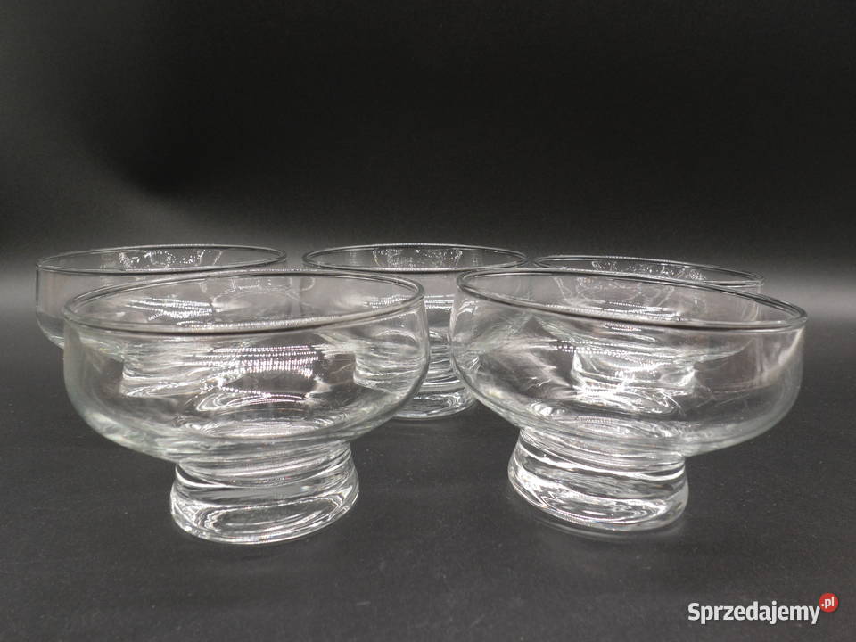 Zestaw 5 szklanych miseczek pucharków do deserów Raszków