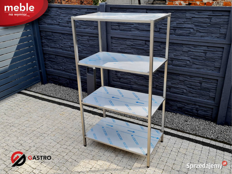 Regał 4 półkowy stal nierdzewna wym Ostrów Wielkopolski