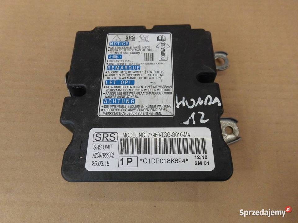 Naprawa stwrownikow airbag wypadku Honda FRV Kraków