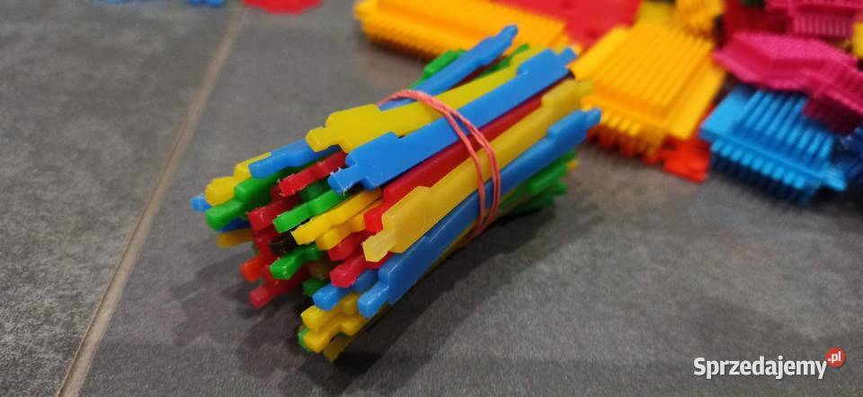 Klocki konstrukcyjne jeżyki wafle duża ilość mazowieckie Gostynin sprzedam