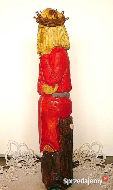 Rzezba ludowa Jezus Frasobliwy Przasnysz sprzedam