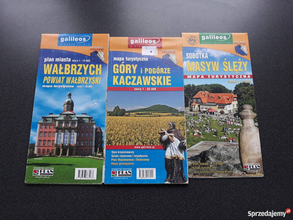 mapy wycieczki Wałbrzych Góry Kaczawski Sobótka Gdańsk