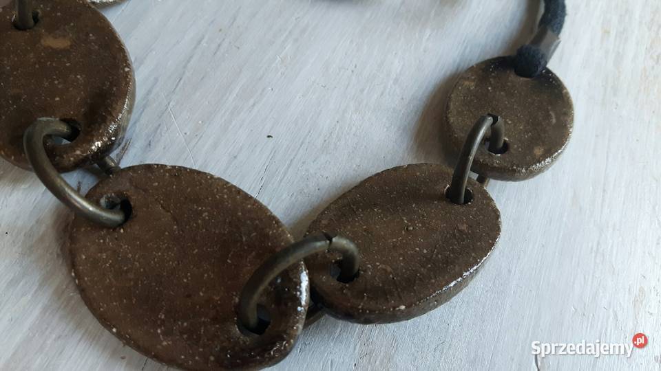 Naszyjnik ceramiczny ręcznie wykonany mazowieckie Otwock