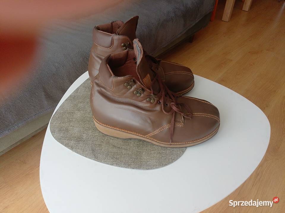 Sprzedam buty skórzane brązowe jesienno zimowe Ełk sprzedam