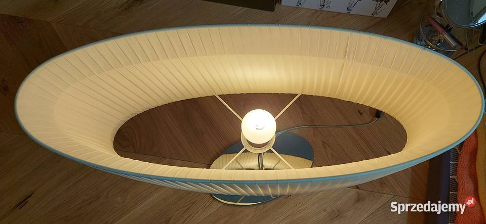 Lampa stołowa klosz w plisy kremowaecru pomorskie