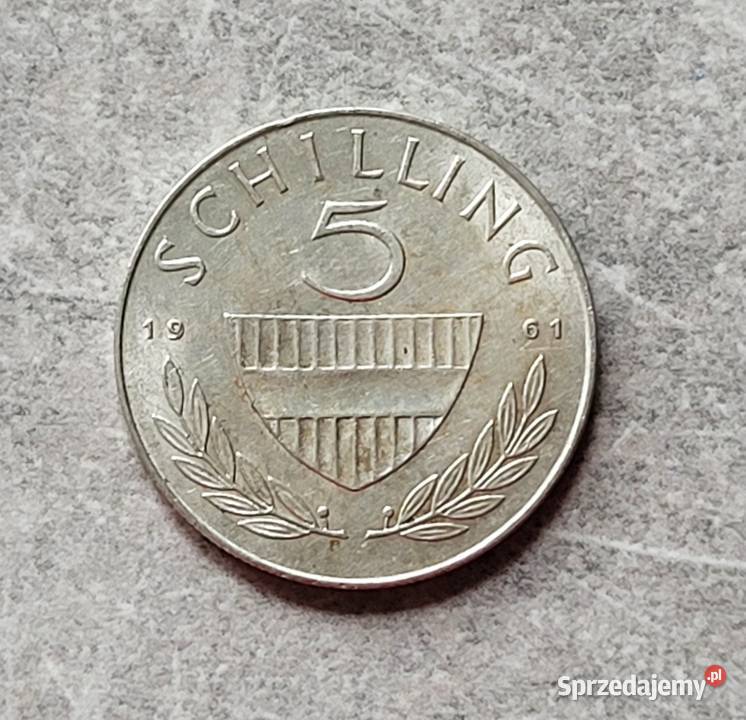 29 AUSTRIA srebro 5 Schilling 1961 r Łask