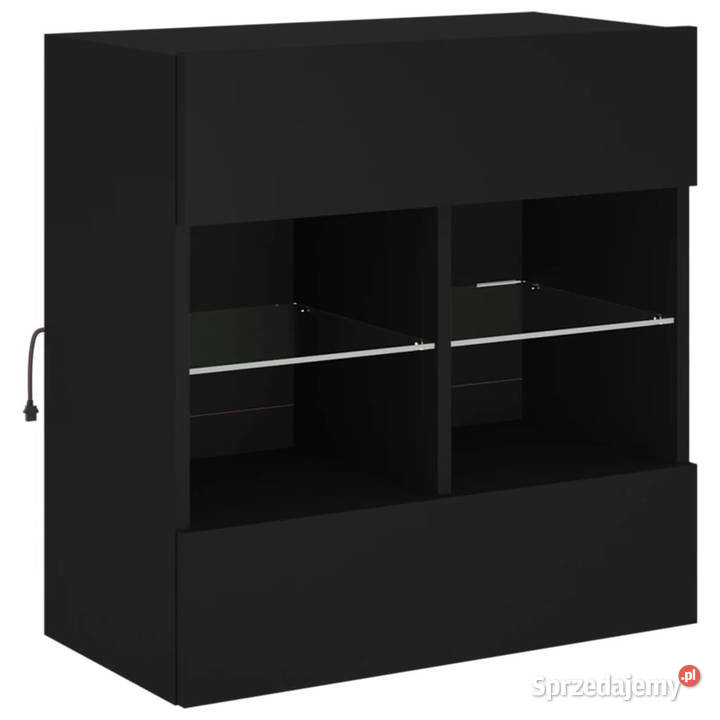 Ścienna szafka TV z LED czarna 585x30x605 sprzedam