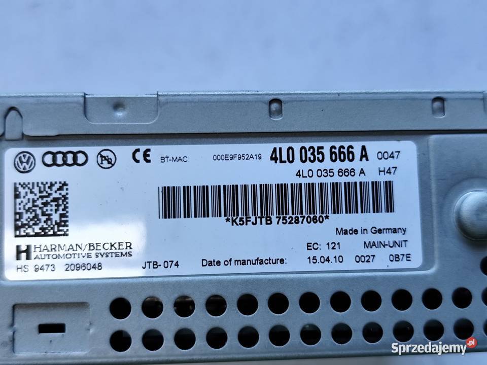 Audi Q7 4m Zmieniarka Radio Stereo Cd Sd Sim Mmi Nawigacje fabryczne
