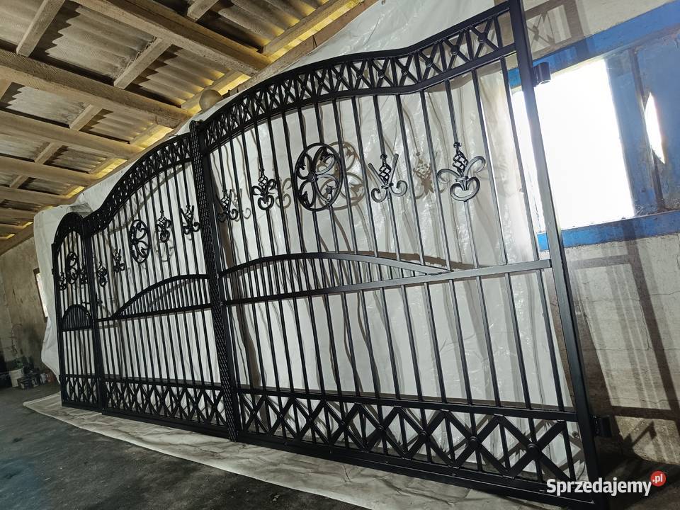 Brama Wjazdowa Dwuskrzydłowa Kuta Pręt Pełny świętokrzyskie Starachowice