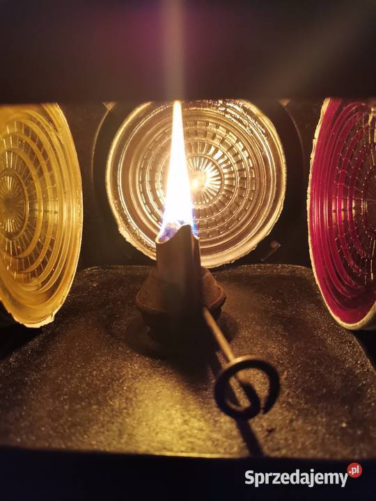 Stara lampa kolejowa na nafte Art Deco