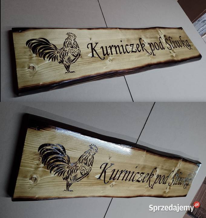 DESKA Z NAPISEM na dom altankę do restauracji małopolskie Roczyny