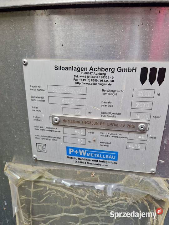 Silos silosy zbiorniki aluminiowe na granulat 2 Wrocław