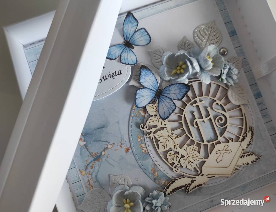 Kartka w pudełku ręcznie robiona na Pamiątkę łódzkie Łódź