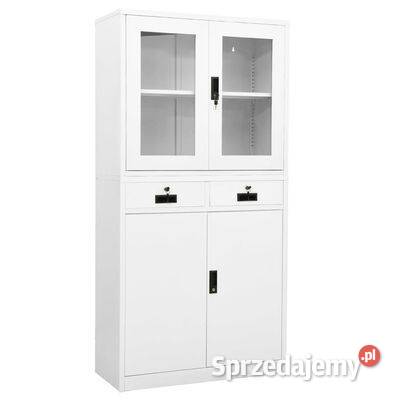 vidaXL Szafa biurowa biała 90x40x180 stal i Warszawa