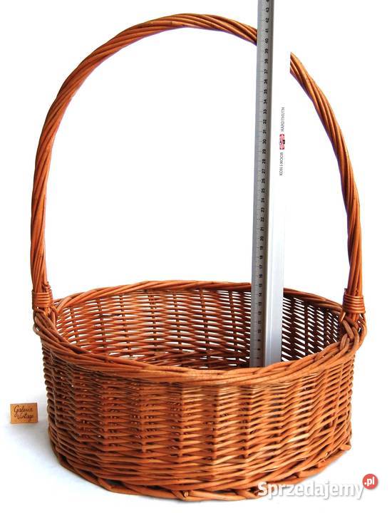 Kosz wiklinowy okrągły średnica 35 brązowy sprzedam