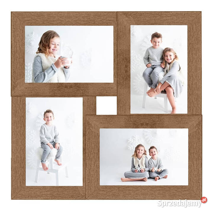 Ramka na 4 zdjęcia 13x18 jasnobrązowa MDF Warszawa sprzedam