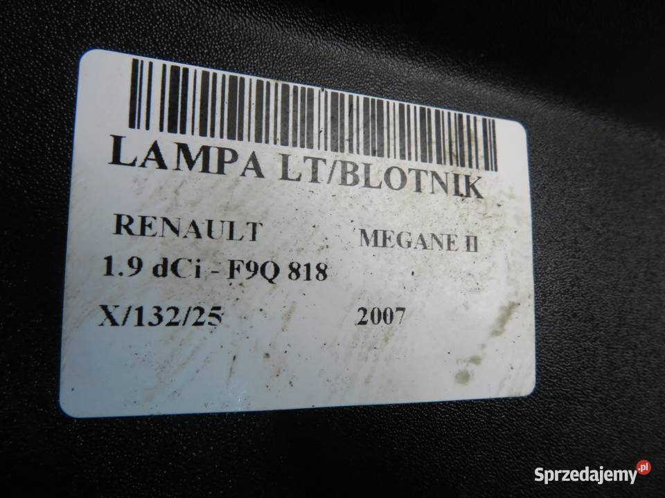 LAMPA LEWA TYLNA RENAULT MEGANE II 8200073236 małopolskie