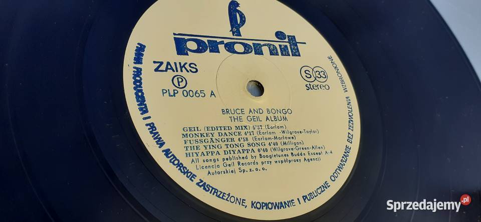 Bruce Bong płyta winylowawinyl Tuszkowo
