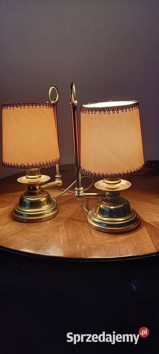 Para lampek nocnych z mosiądzu Antyki Skierniewice