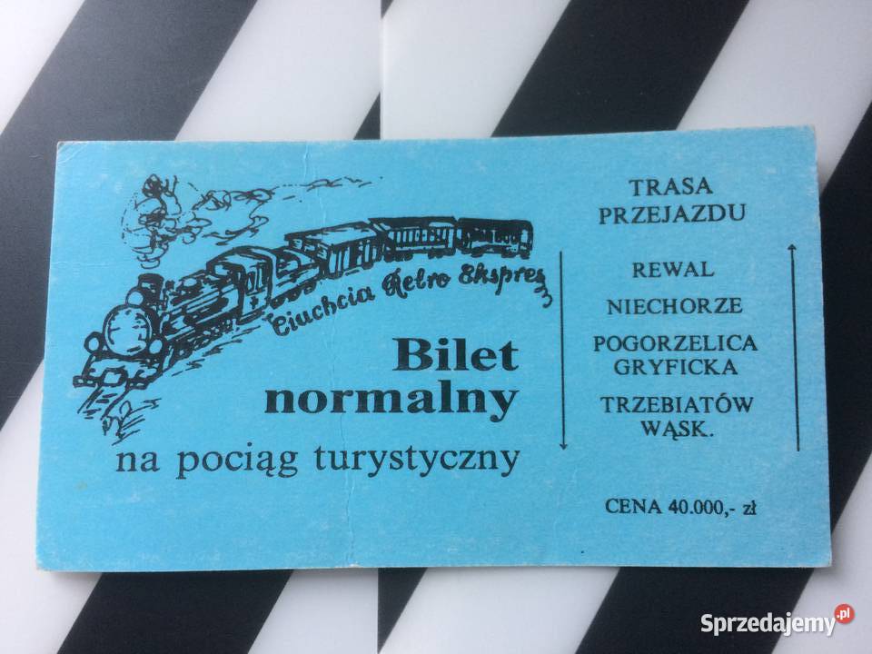 1044 Bilet Na Pociąg Turystyczny Szczecin sprzedam
