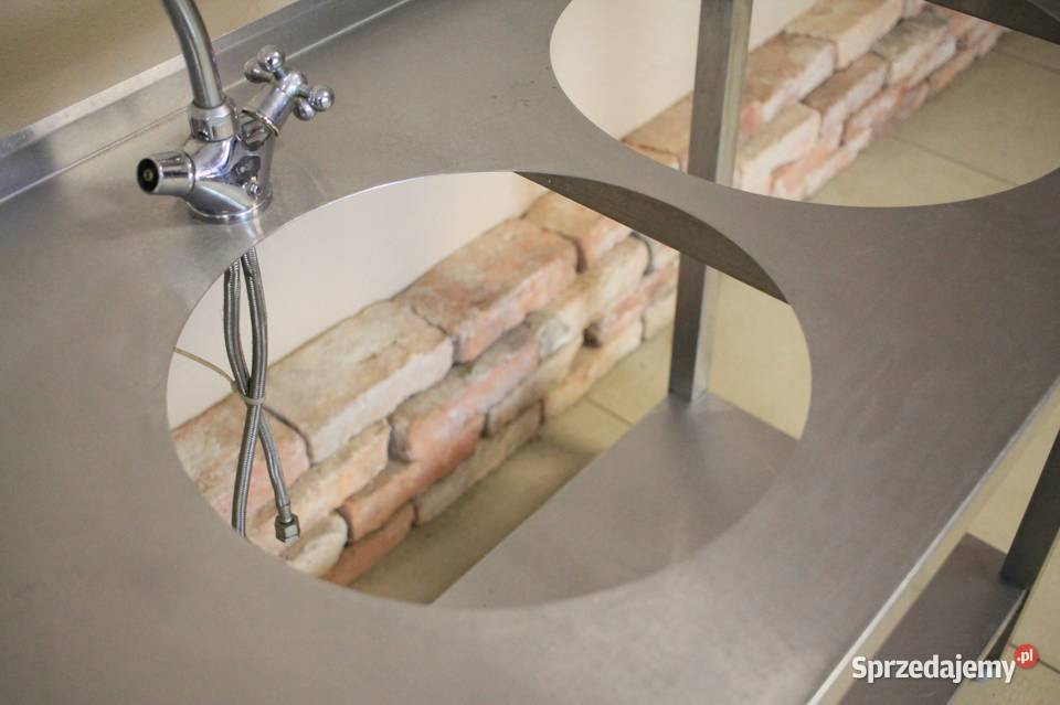 Stół gastronomiczny 100x60 otwory w blacie śląskie Góra