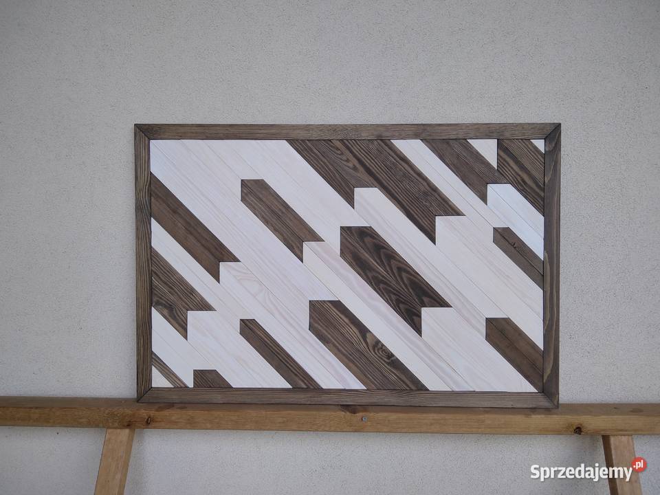 Obraz mozaika dekoracja z drewna 80x53 wenge dąb Gdynia