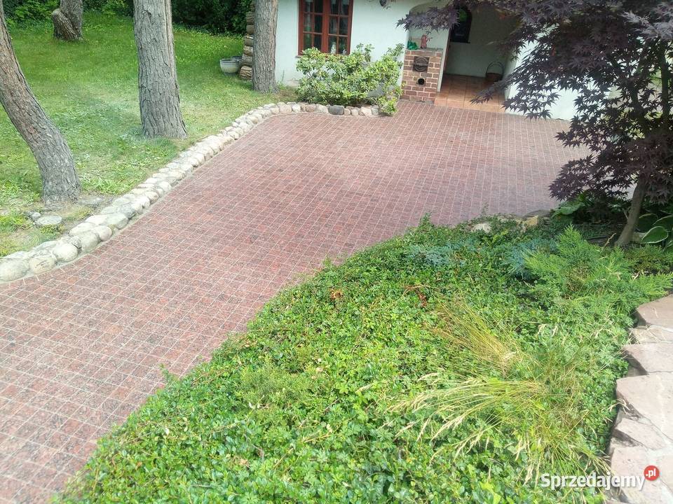 Czerwona kostka Brukowa Granitowa cięta Architektura ogrodowa Ogród Marki