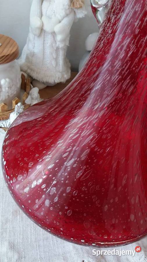 Wazon kanna Kaczmarek Górska PRL szkło Krosno sprzedam