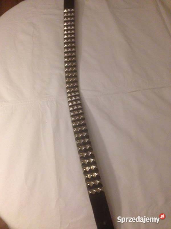 pas skórzany z metalowymi ćwiekami pomorskie