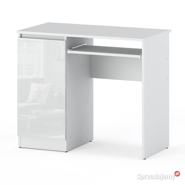 Biurko Biały Połysk Komputerowe Nowoczesne 90 Biurka Elbląg
