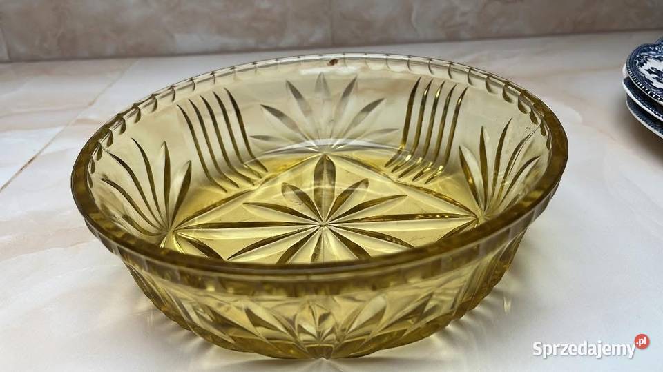 Salaterka miska owocarka Carnival Glass To szkło pomorskie sprzedam