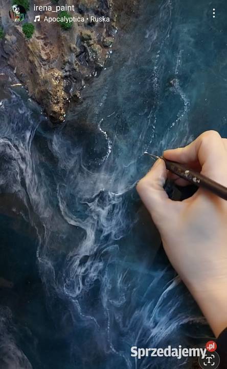 Obraz żywica epoxydowa rzeźba naturalny mech sprzedam