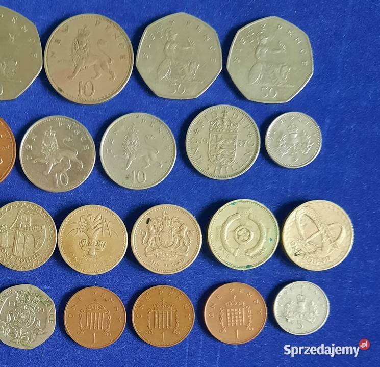 Zestaw II Monet Anglia GB Wielka Brytania Gliwice sprzedam