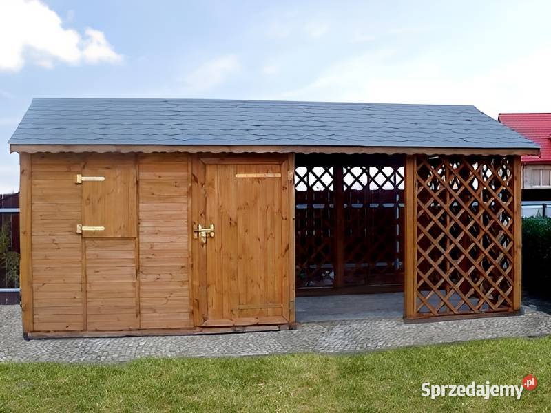 Drewutnia Kasia dach dwuspadowy 3x6 PRODUCENT Drewutnie sprzedam