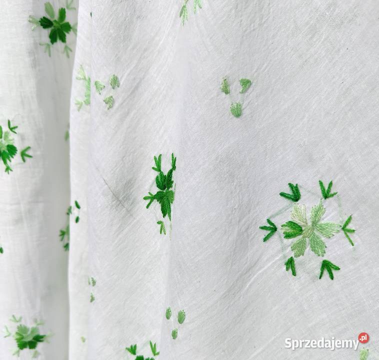 Duża chusta szal dupatta haftowana biała bawełna Pozostałe Szczecin