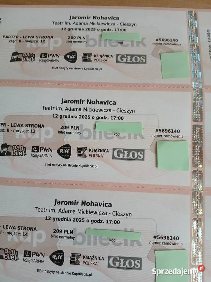 Bilety na koncert Jaromir Nohavica Cieszyn mazowieckie sprzedam