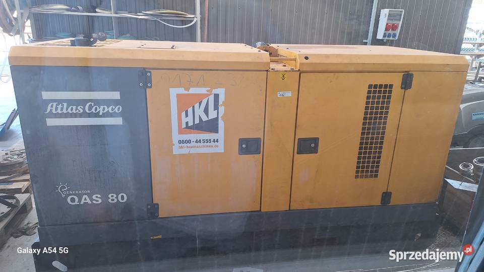 Agregat prądotwórczy 65 Kw Atlas Copco Włocławek