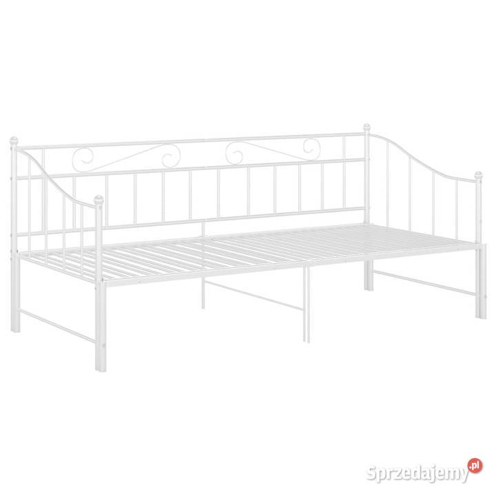 Sofa z wysuwaną ramą łóżka biała metalowa 90x200 Warszawa sprzedam
