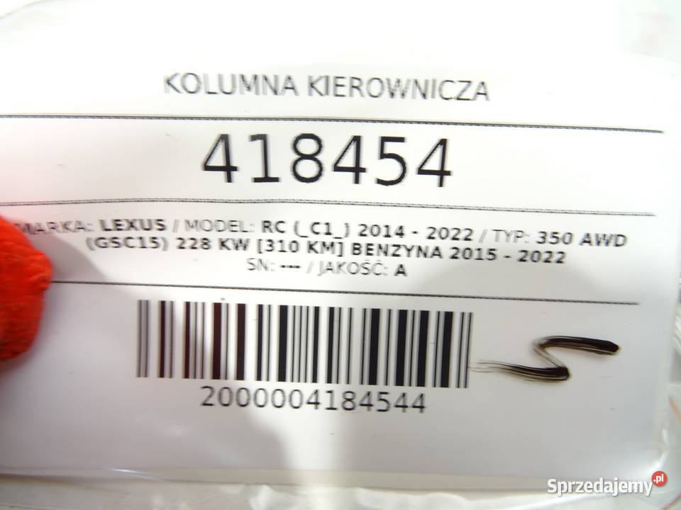 KOLUMNA KIEROWNICZA LEXUS RC Kolumny kierownicze