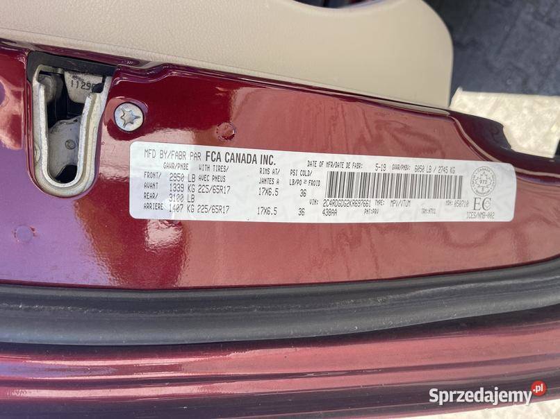 DODGE GRAND CARAVAN 2019 360500 ccm 287 Warszawa