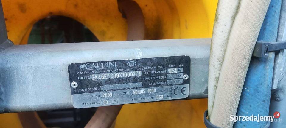 OPRYSKIWACZ CALFFINI 1000L 12M sprzedam