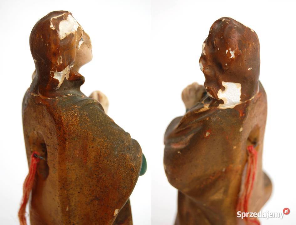 Stara gipsowa figurka świętego figura z gipsu Lublin sprzedam