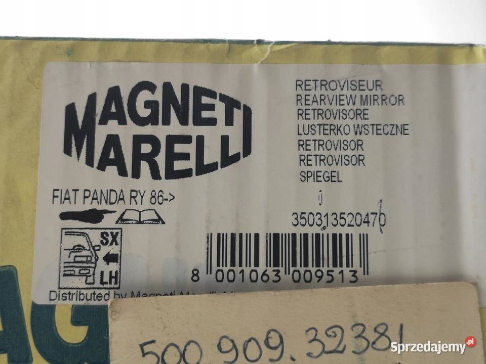 LUSTERKO LEWE FIAT PANDA 2004 NOWE MAGNETI