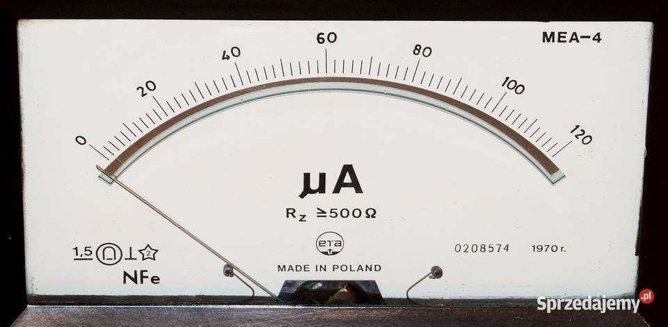 Miernik tablicowy mikroamperomierz analogowy 120 Gliwice