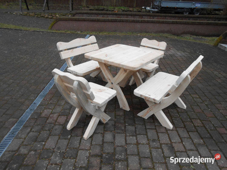 Meble ogrodowe z litego drewna ławki Stół stoły Koszalin sprzedam