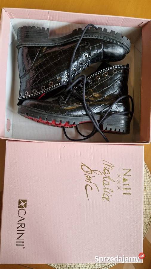 Botki damskie Carinii sznurowane wysokie stan b Lublin