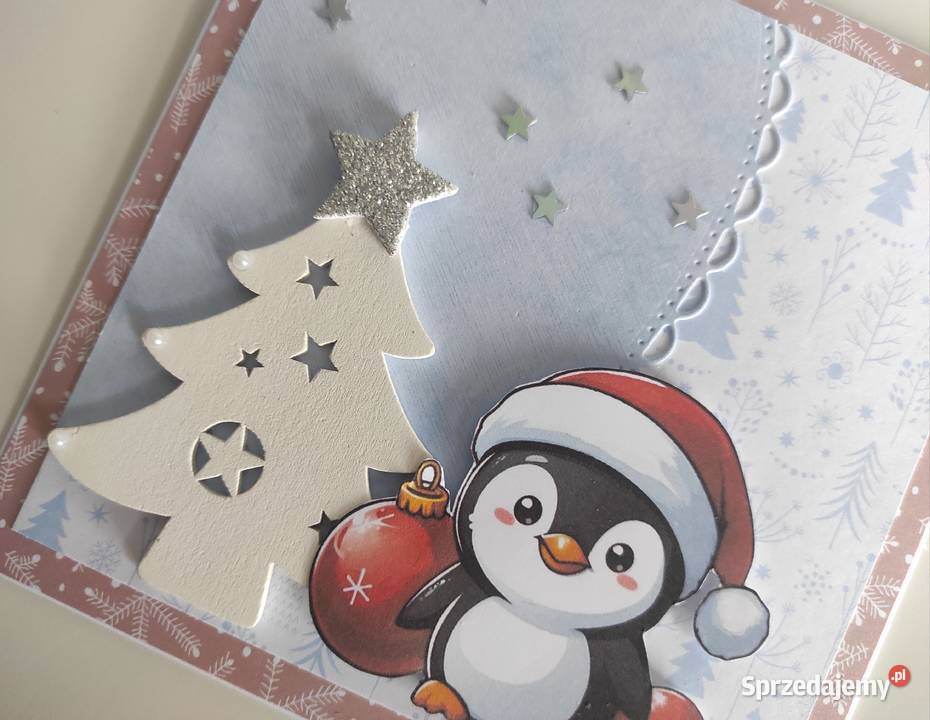 Kartka świąteczna ręcznie robiona na Boże łódzkie Łódź