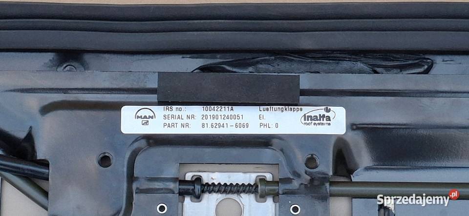 MAN TGX TGS E6 SZYBERDACH ELEKTRYCZNY Bieleń